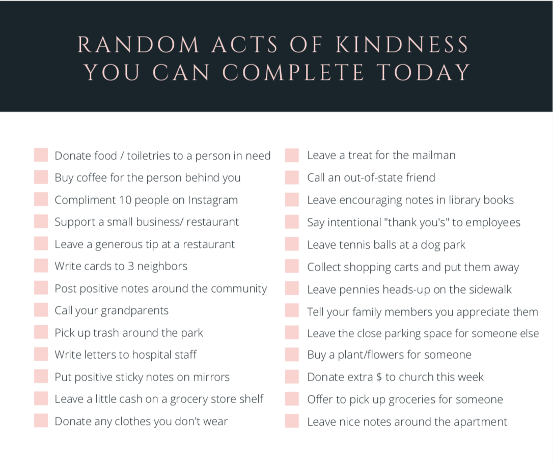 Random Acts of Kindness You Can Try Today - Run Away With Kay